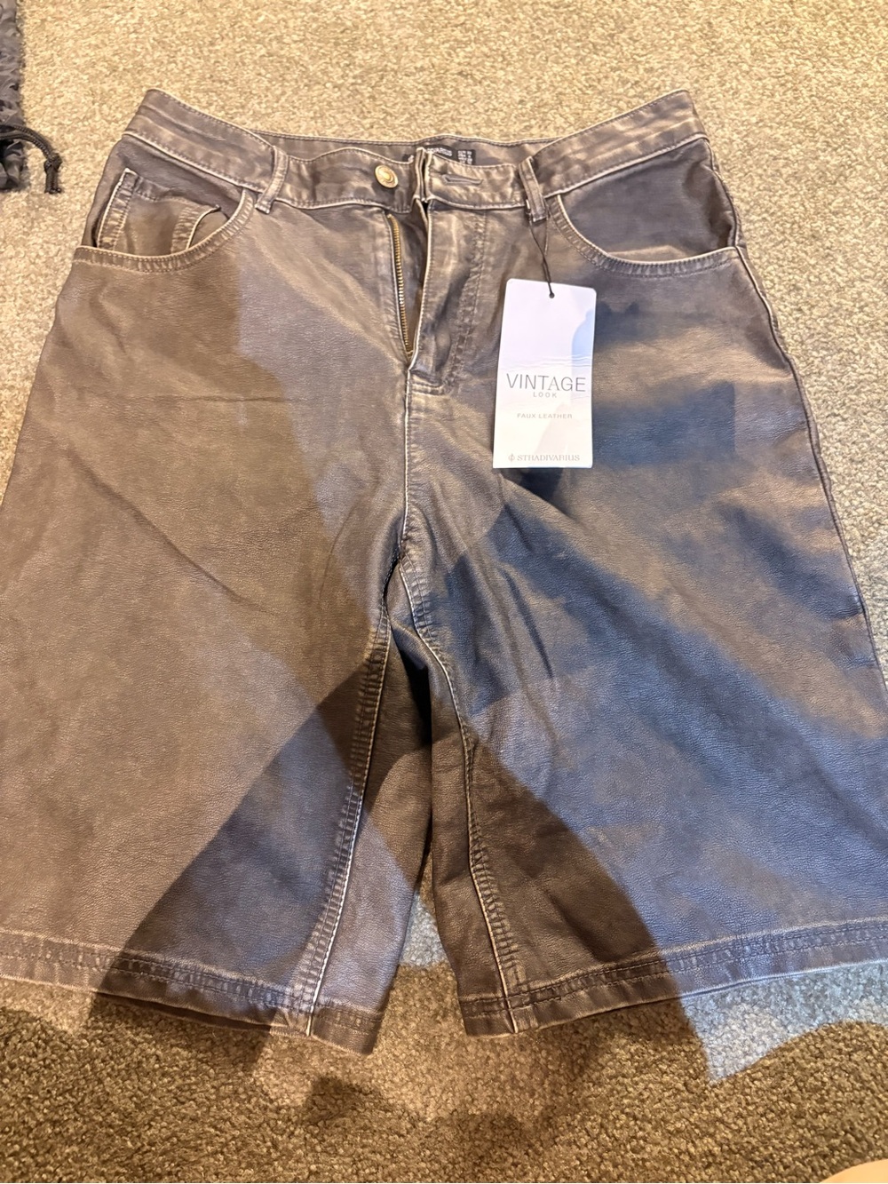 stradivarius Men's Washed Gray Jean Shorts